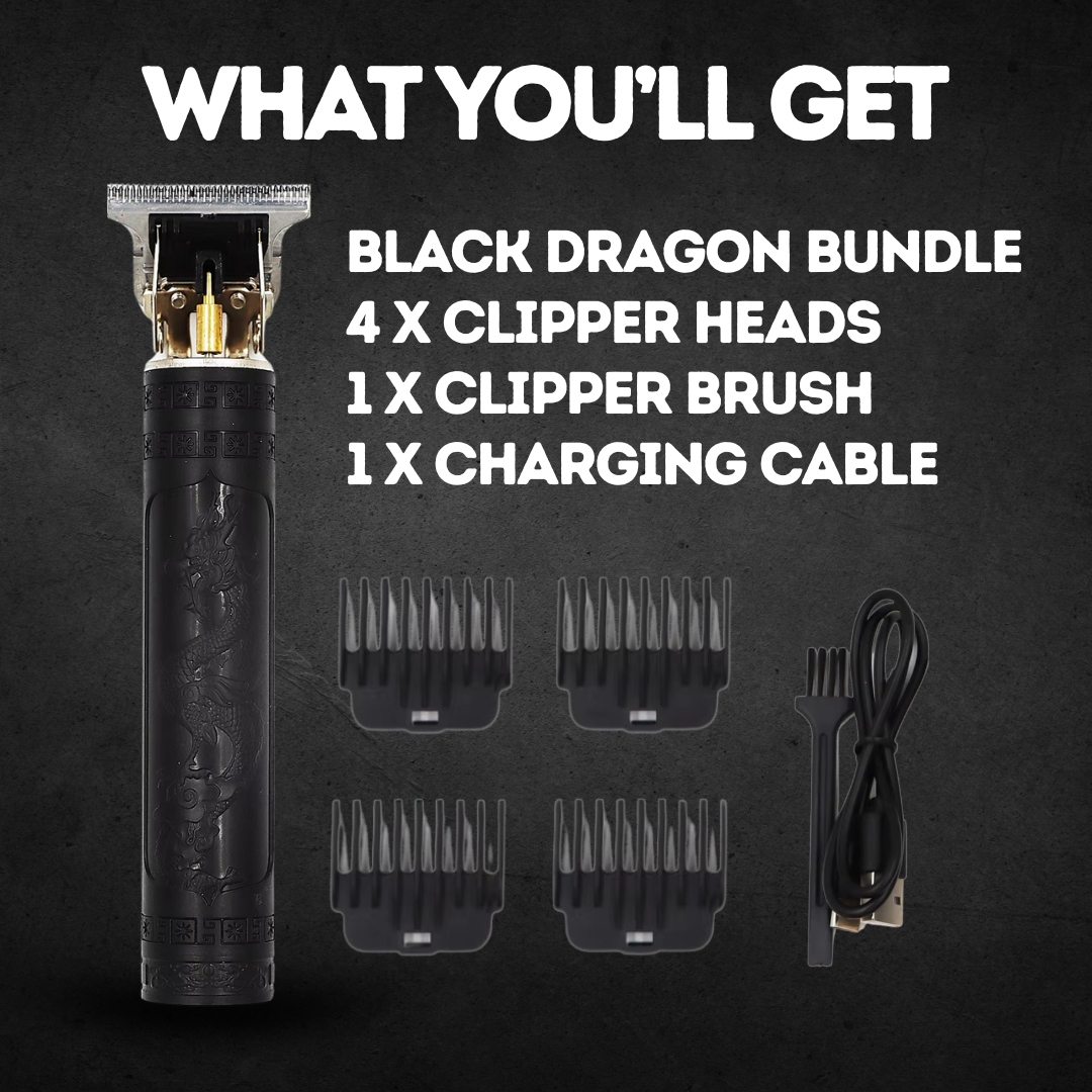 Intricate Dragon Design Cordless Electric Hair Shaver
