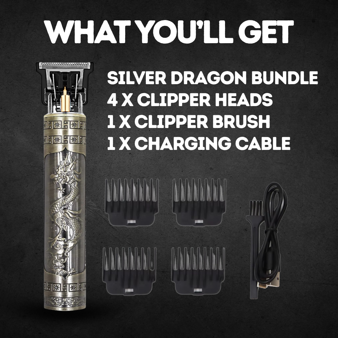 Intricate Dragon Design Cordless Electric Hair Shaver