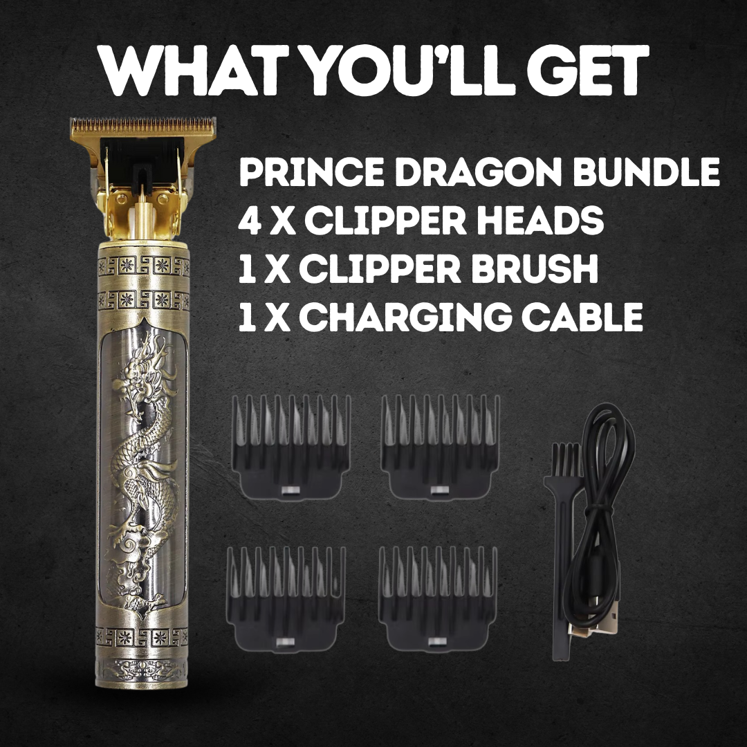 Intricate Dragon Design Cordless Electric Hair Shaver