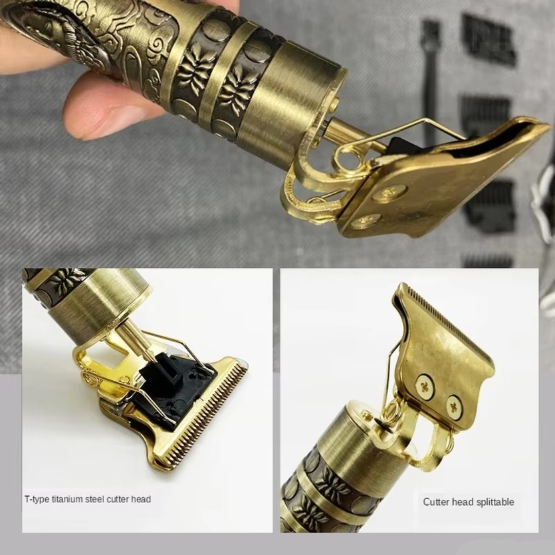 Intricate Dragon Design Cordless Electric Hair Shaver