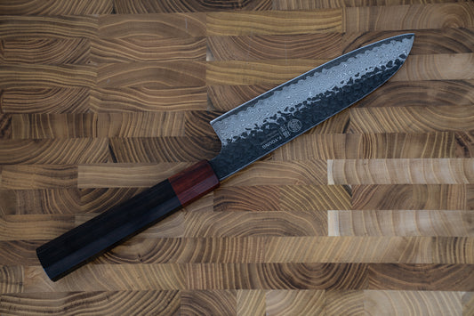 Japanese Damascus Steel Black & Wooden Chef Knives