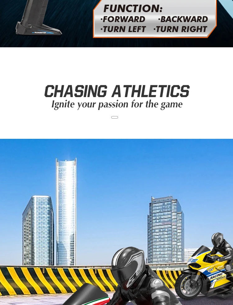 RC Motorcycle Toy – High Speed Electric Racing Bike for Kids