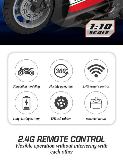 RC Motorcycle Toy – High Speed Electric Racing Bike for Kids