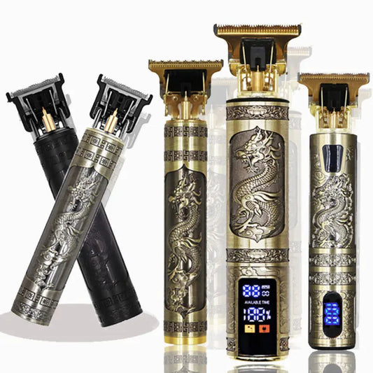 Intricate Dragon Design Cordless Electric Hair Shaver